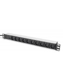 Regleta 19" 1U 10 IEC C13 Sin Interruptor con LED y Protección contra Sobrecargas