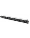 Regleta 19" 1U 10 IEC C13 Sin Interruptor con LED y Protección contra Sobrecargas