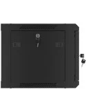 Rack Mural 19" 6U F450mm. Puerta Metálica Ciega