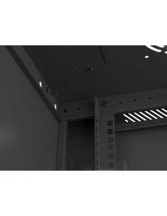 Rack Mural 19" 6U F450mm. Puerta Metálica Ciega