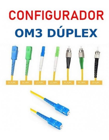 Configurador Latiguillo Fibra óptica OM3 Dúplex 2 metros