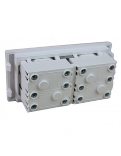 Shucko doble con protección SIN PILOTO para caja de mecanismos