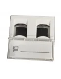 Placa 45x45 2 ventanas KEYSTONE blanca
