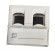 Placa 45x45 2 ventanas KEYSTONE blanca