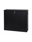 Rack mural 19" 2U vertical F-130mm abatible
