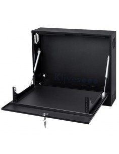 Rack mural 19" 2U vertical F-130mm abatible PUERTA