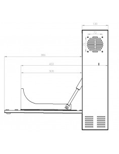 Rack mural 19" 2U vertical F-130mm abatible Grafico