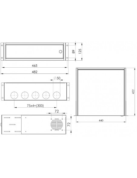 Caja de seguridad 19" para videograbadores