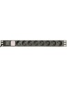 Regleta 19" 1U Aluminio 8 Schuko C/Int  y cable C14