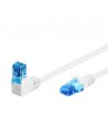 Latiguillo RJ45 CAT6A UTP LSZH 1x90 Grados BLANCO acodado