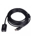 cable USB 2.0 A M/A H activo 10 mts NEGRO