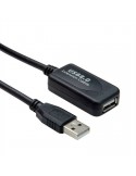 cable USB 2.0 A M/A H activo 10 mts negro - economico.