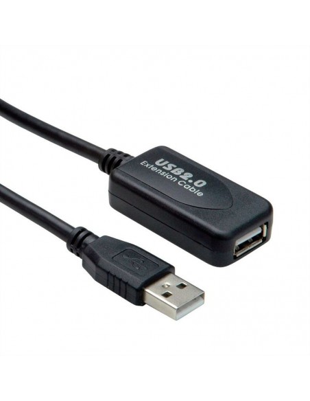 cable USB 2.0 A M/A H activo 10 mts negro - economico.