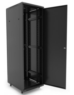 Rack KLIVES 19" 42U 600X800 Pta. Cristal y Puerta trasera ciega abierta