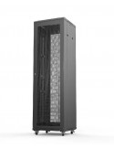 Rack KLIVES 19" 42U 600X1000 Pta. Cristal y Puerta trasera perforada DETALLE