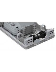 Caja empalme de F.O. para 24 fusiones y derivación FTTH