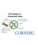 Cable CAT6 UTP 305m LSZH Rigido Corning (Verde)
