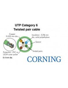 Cable CAT6 UTP 305m LSZH Rigido Corning (Verde)