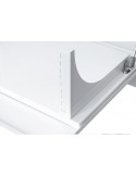 Rack mural 19" 3U vertical F-180mm abatible Blanco detalle perfil