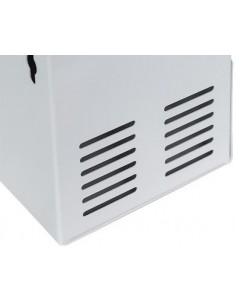 Rack mural 19" 3U vertical F-180mm abatible Blanco ventilación