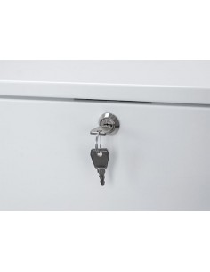 Rack mural 19" 3U vertical F-180mm abatible Blanco cerradura