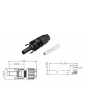 MC4 conector Macho IP67. Esquema