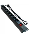Regleta 19" 1U 8 Schuko Con Interruptor PVC