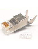 Conector RJ45 Macho CAT7 FTP rig.c/guia
