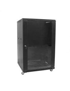 Rack KLIVES 19" 15U 600X600 Pta. Cristal y Puerta trasera perforada
