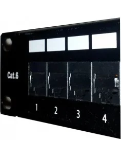 Patch Panel 19" 1U 24 puertos UTP CAT6 + guía sujeta cables