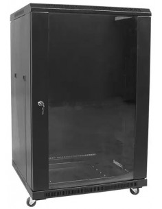 Rack 19" 15U 600x600 Pta Cristal. Puerta trasera ciega