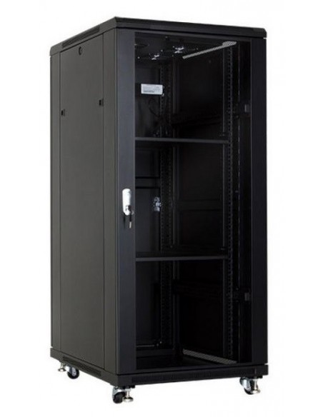 Rack 19" 27U 600X600 Pta. Cristal y Trasera Ciega