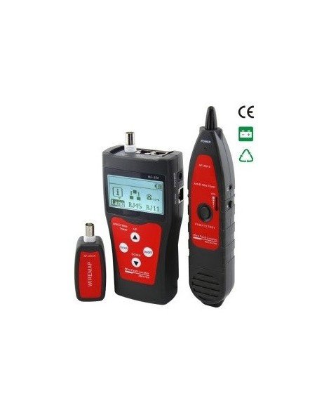 Tester  RJ45, RJ12, RJ11, Cable  COAXIAL con rastreador de cables e identificador