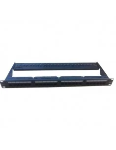 Patch panel 19" 1U 24 puertos UTP CAT6 con guiacables posterior MMC