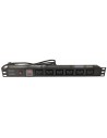Regleta 19" 1U PVC 6 IEC C19 Con Interruptor y Protección sobrecarga