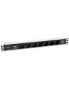 Regleta 19" 1U 7 tomas schuko + 2 USB Aluminio