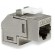 Conector Doble Hembra RJ45 CAT6A STP Panel ANGULADO 90º