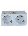 Schucko doble para perfil plus blanco