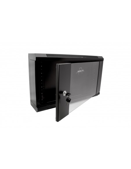 Rack Mural 19" 12U F150mm. Puerta Cristal