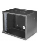 Rack Mural 19" 9U F400mm. Puerta Cristal