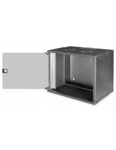 Rack Mural 19" 9U F400mm. Puerta Cristal