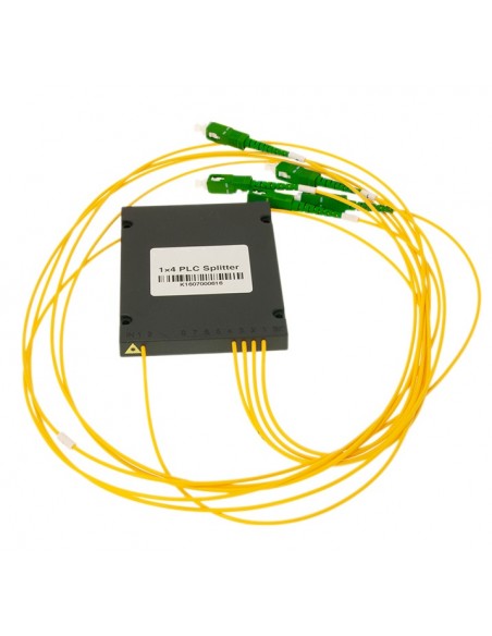 Splitter 1x4 SC/APC monomodo PLC ABS 2,0 mm. 1 metro AMAR
