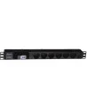 Regleta 19" 1U 6 Schuko Con Magnetotérmico PVC