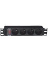 Regleta 10" 1U 4 Schuko Con Interruptor PVC