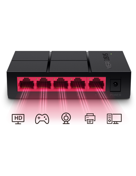 Switch 5 puertos 10/100/1000 economico