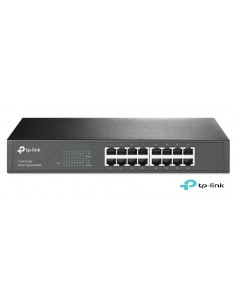 Switch TP-Link 19" 16 puertos, Gigabit, No gestionable, montaje en rack y escritorio