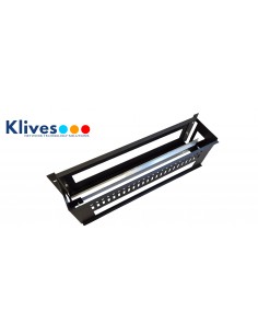 Panel abierto de 19" 3U 21 módulos CARRIL DIN con bandeja para mecanismos VISTA SUP 2