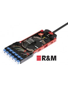 Casete de empalme Netscale 48 LC-Dúplex de 6 puertos Singlemode UPC Negro