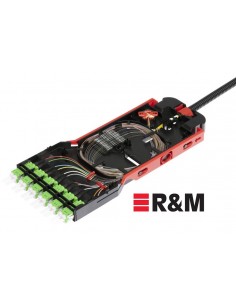 Casete de empalme Netscale 48 LC-Dúplex de 6 puertos Singlemode APC Negro