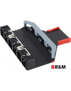 Casete de cobre Netscale 48 Cu 6x, vacío, blindado, Negro